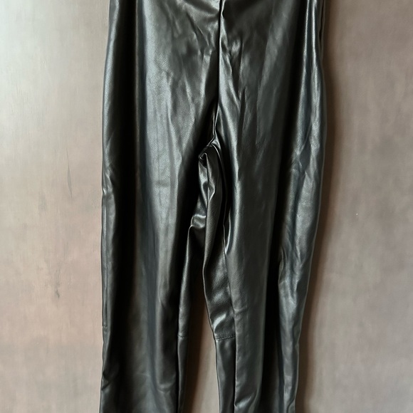 NWOT Fabletics black vegan leather leggings - Picture 3 of 7